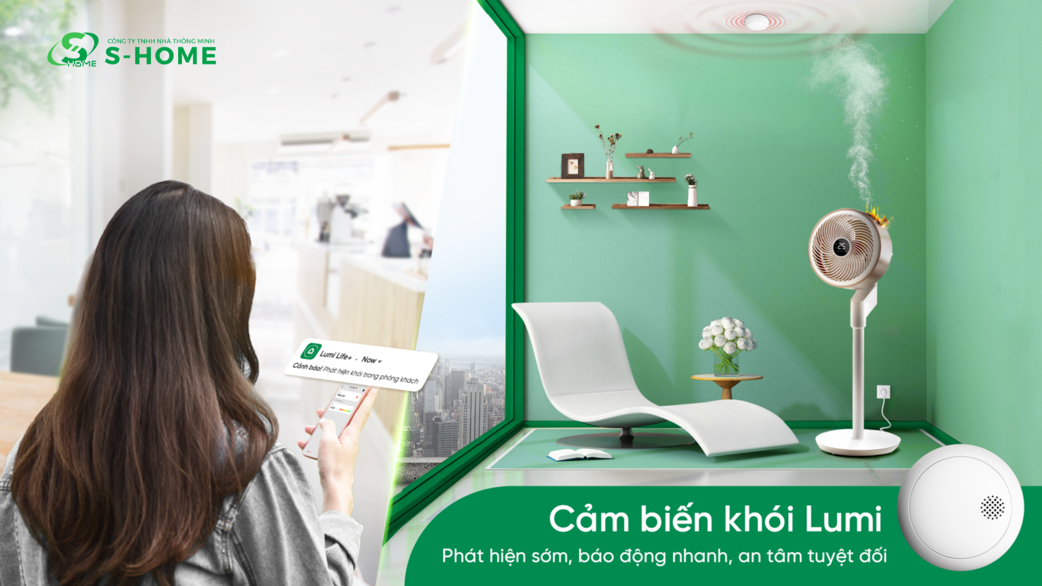 Cảm Biến Khói Thông Minh Lumi - Báo Động Nhanh - An Tâm Tuyệt Đối